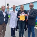 Heinrich Schellhorn, Gerrit Woerle, Diana Reuter, Konrad Steiner mit Auszeichnung - Gebrüder Woerle