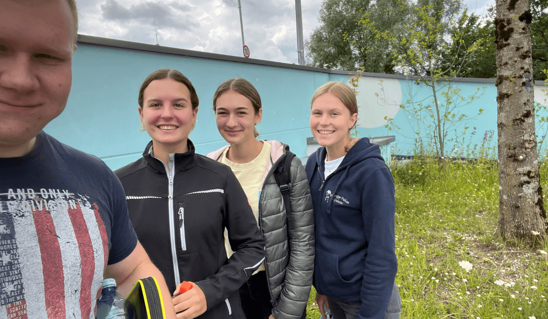 Interns at the Woerle cheese dairy